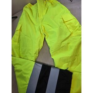 RefrigiWear Men's SMALL HiVis Insulated Waterproof Pants- High Visibility, Warm,